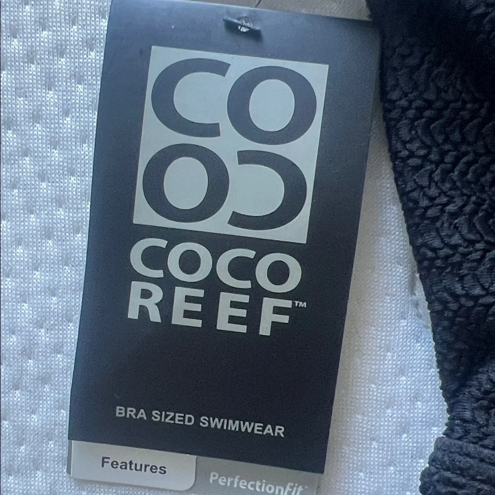 Coco Reef Black Textured Tankini Swim Top - Picture 5 of 8